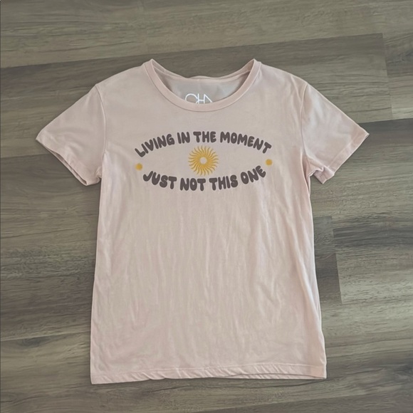 CHASER Living In The Moment Pink Tee Small - Picture 2 of 5